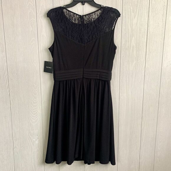 Ellen Tracy Black Beaded Sleeveless Dress Size 8 NWT - Picture 3 of 5